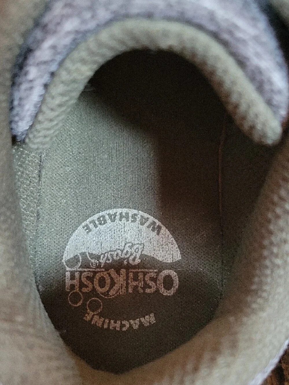 OshKosh B'Gosh Washable Shoes Size 10 M Green & Gray